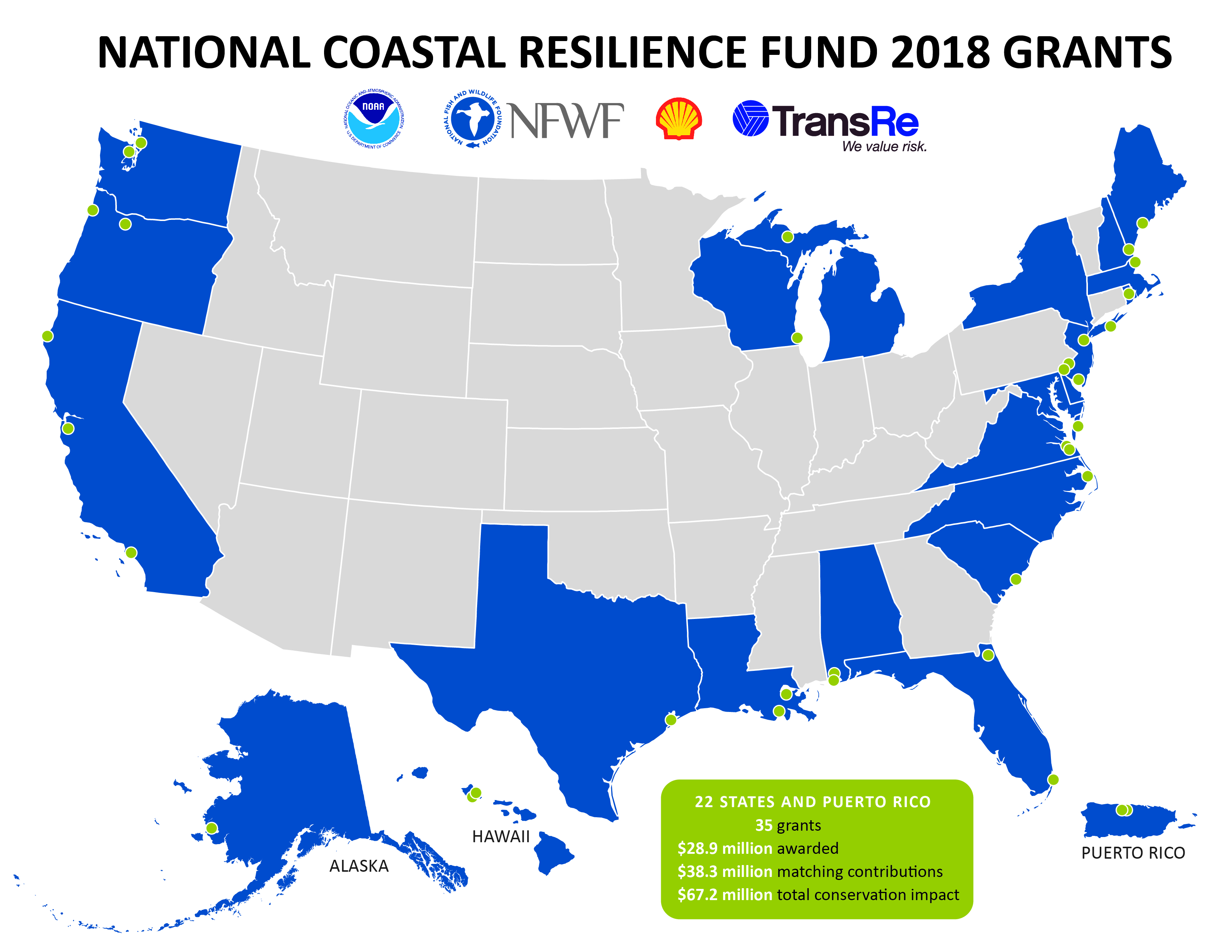 2018 grants map