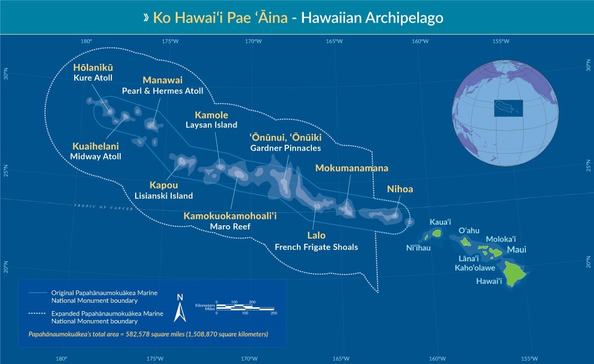 map of Papahānaumokuākea 