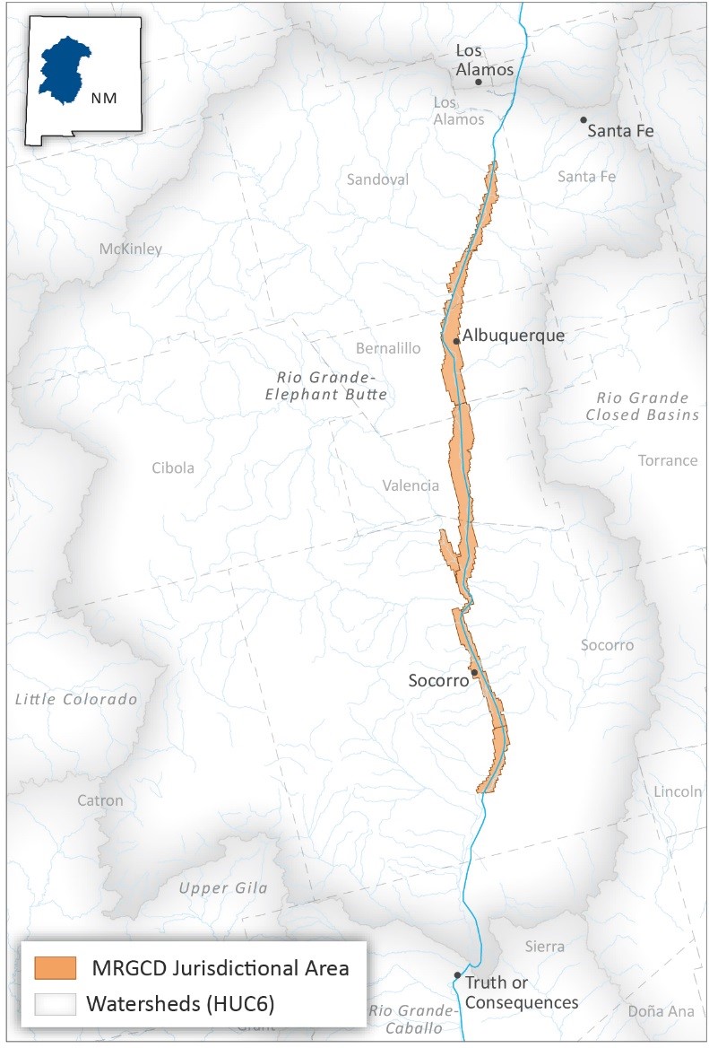 Figure 1. Middle Rio Grande Conservation District Jurisdictional Boundaries