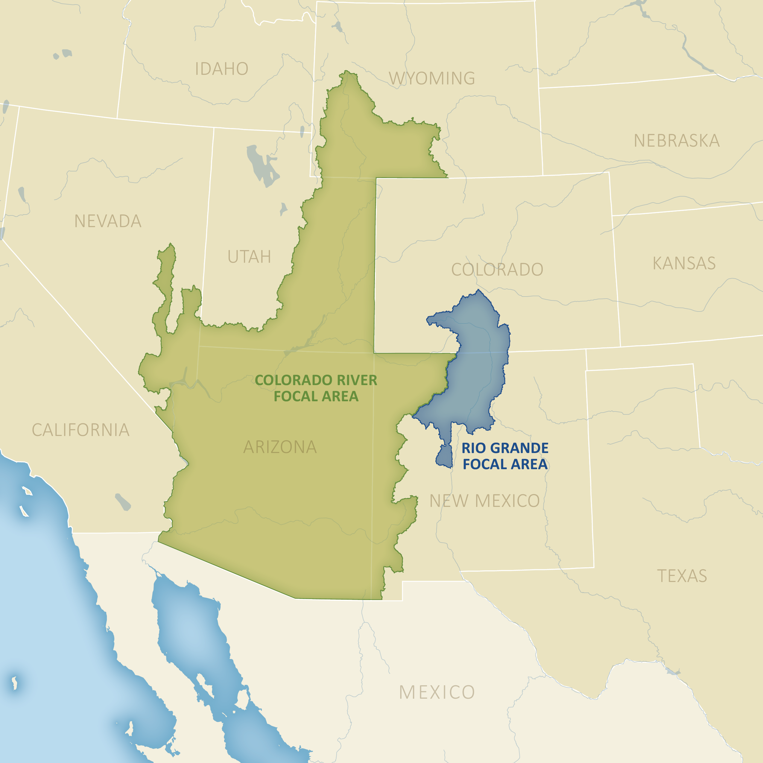 Southwest Rivers Headwaters focal areas