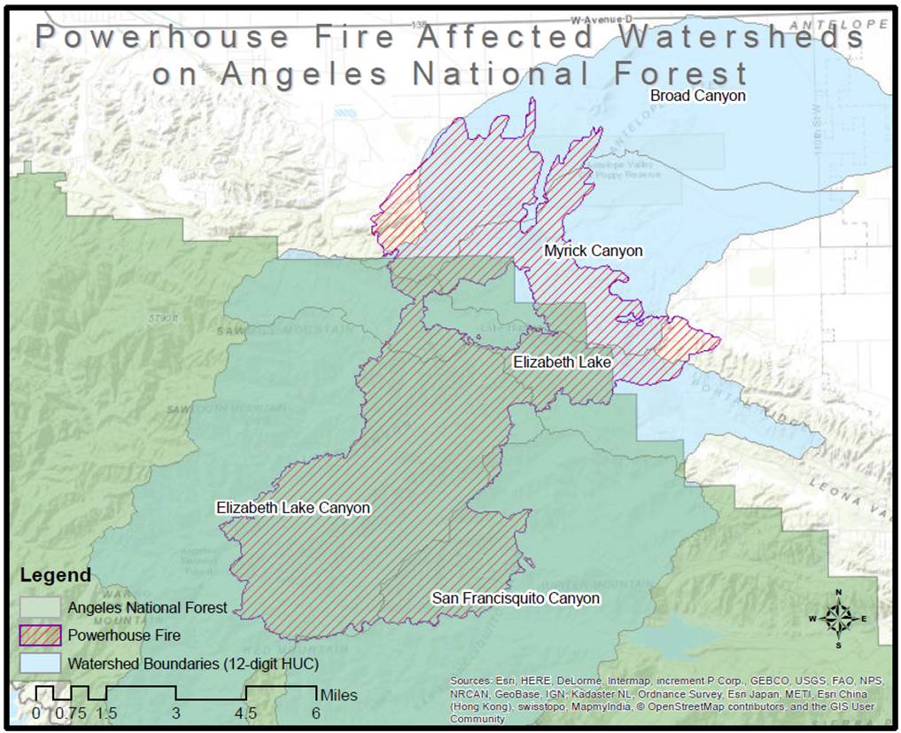 Angeles National Forest PowerhouseFire Scar