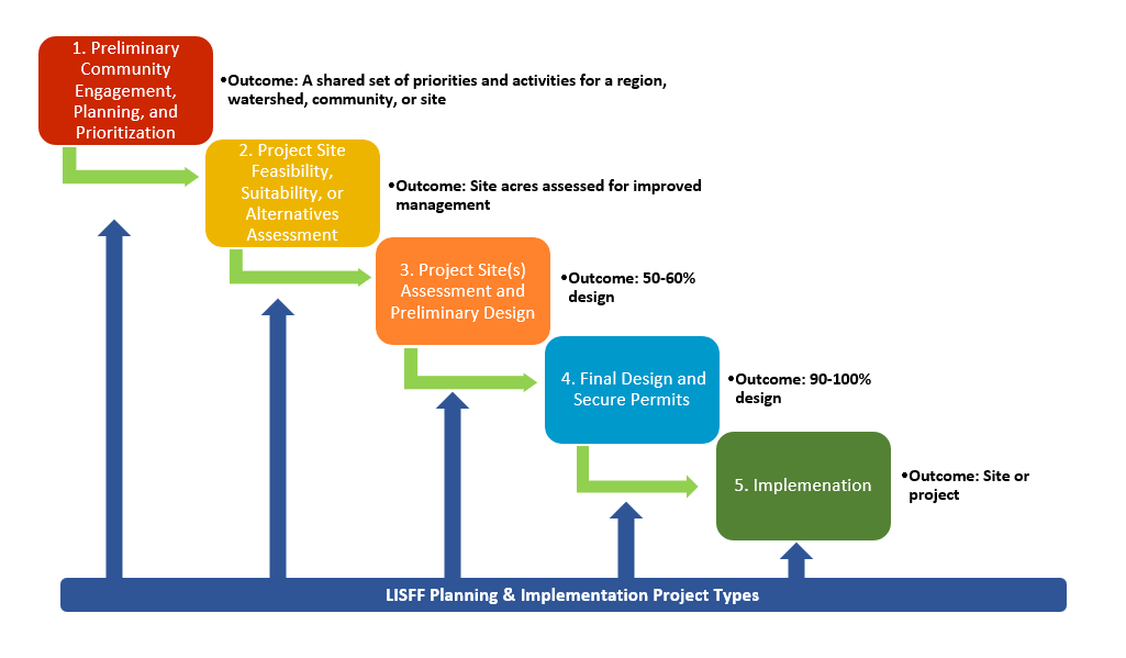 Chart of LISFF Planning and Implementation Project Types