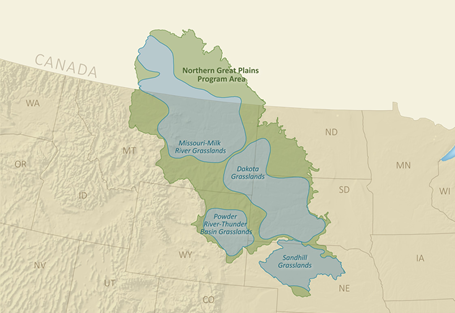 Map of Northern Great Plains Eligible Geographies