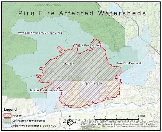 Piru Fire affected watersheds