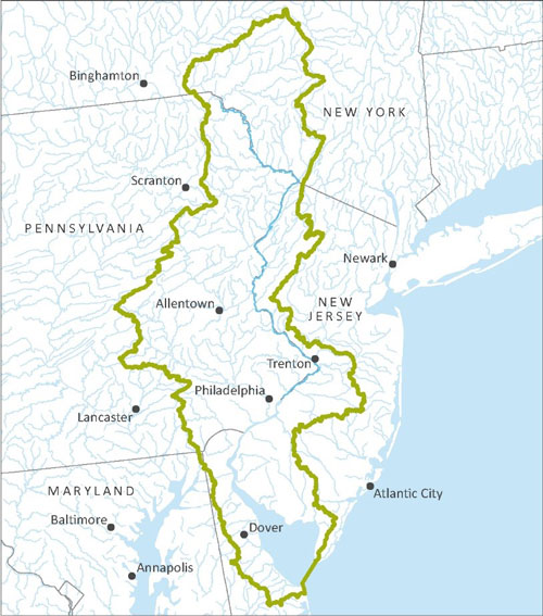 Delaware River Watershed Map