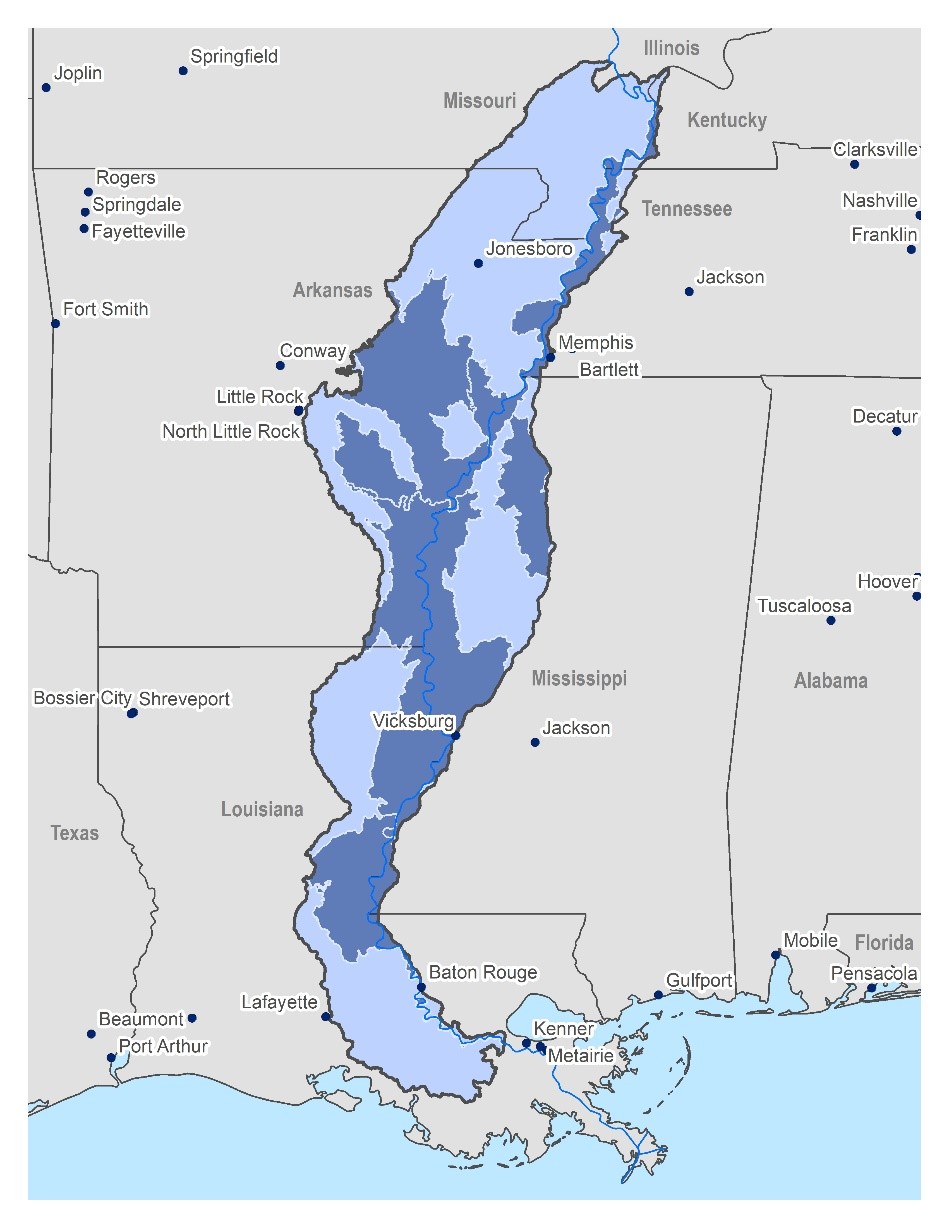 Map of the geographic focus of the RFP