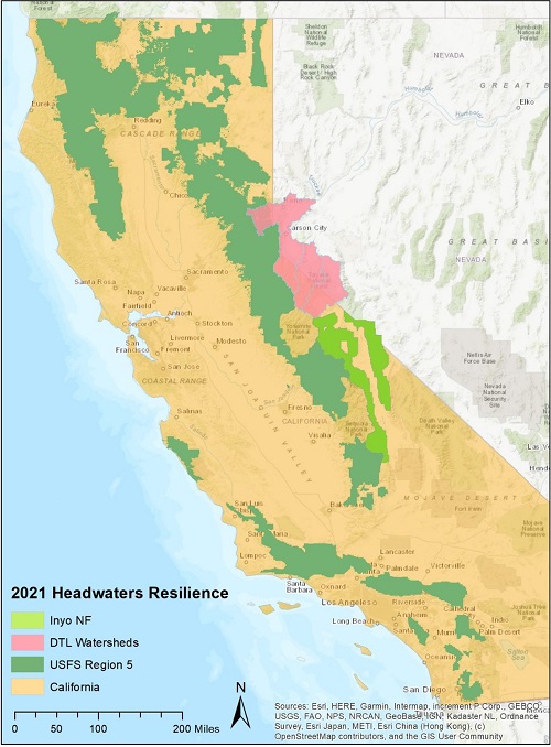 Map of the geographic bounds of the funding availability