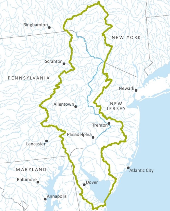 Delaware River Watershed Map