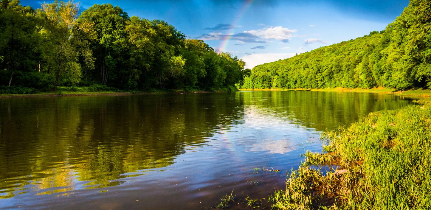 Delaware River in the springtime 