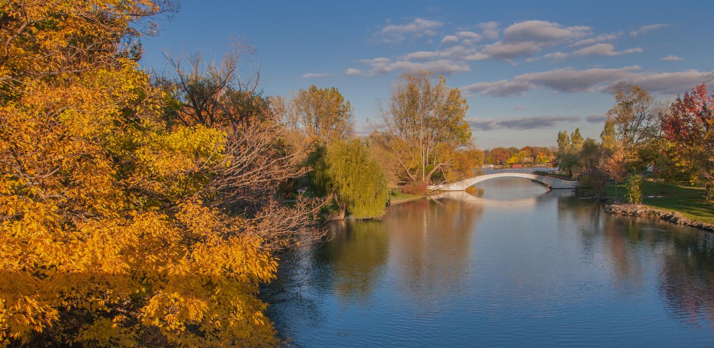 Detroit River during the fall