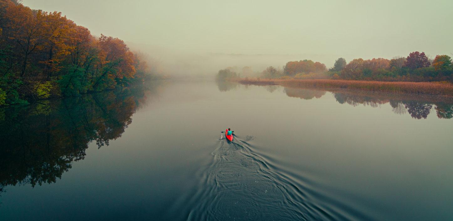 Kayaker on the Huron River