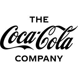 The Coca-Cola Company logo in black and white, with 'THE' in uppercase letters above the classic cursive 'Coca-Cola' script, and 'COMPANY' in uppercase letters below.