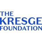 The Kresge Foundation logo in bold blue letters on a black background.