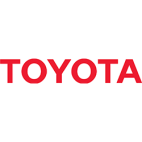 Red “TOYOTA” wordmark logo centered on a white background.
