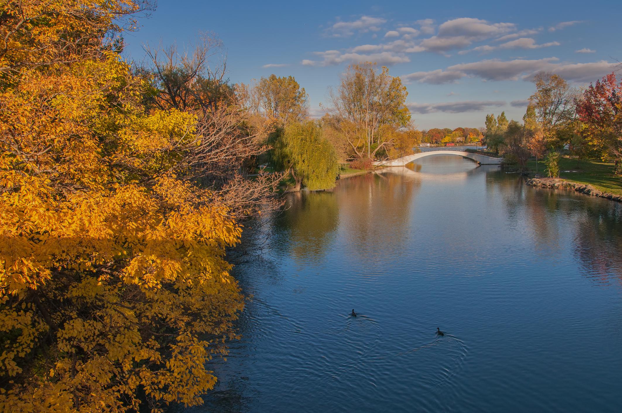 Detroit River during the fall