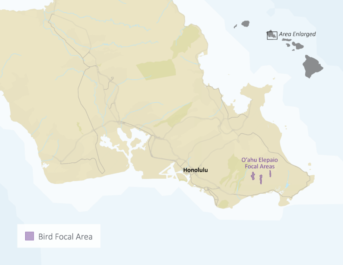 Map showing focal geographic priorities for this RFP