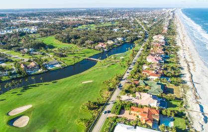 Aerial view of Ponte Vedra Beach, Florida