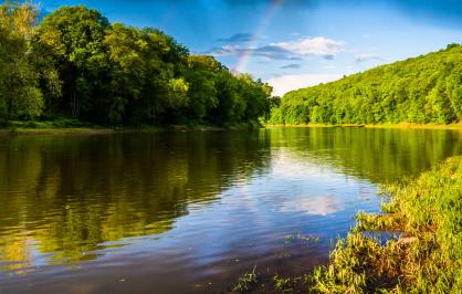 Delaware River in the springtime 