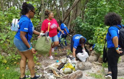Volunteers remove debris from a park in Miami-Dade County, Florida, Credit: Phillip and Patricia Frost 
