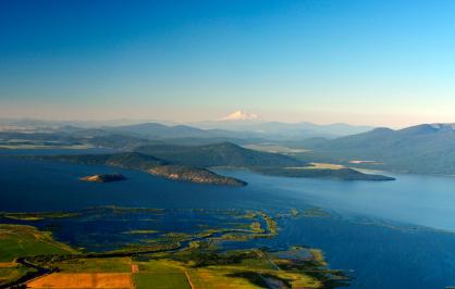 Upper Klamath Lake and Mt. Shasta