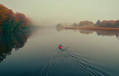 Kayaker on the Huron River