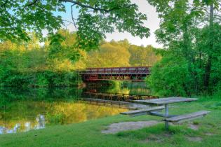 Foot bridge over the Huron River​